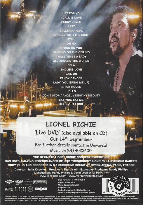 Lionel Richie -Live: His Greatest Hits And More