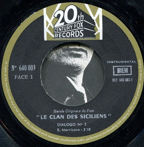 E. Morricone* -Bande Originale Du Film Le Clan Des Siciliens