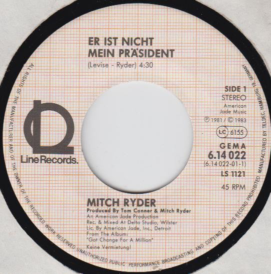 Mitch Ryder -Er Ist Nicht Mein Präsident