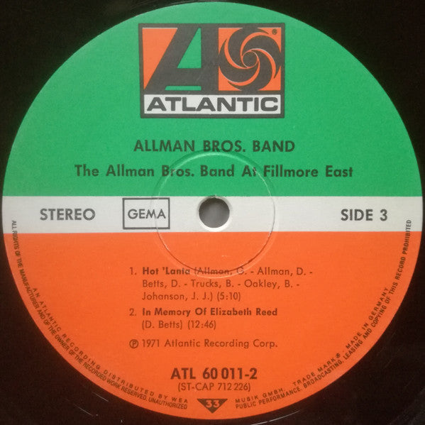 The Allman Brothers Band -The Allman Brothers Band At Fillmore East