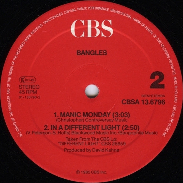 Bangles - Manic Monday (Extended Version)