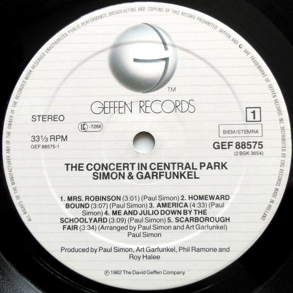 Simon And Garfunkel* -The Concert In Central Park