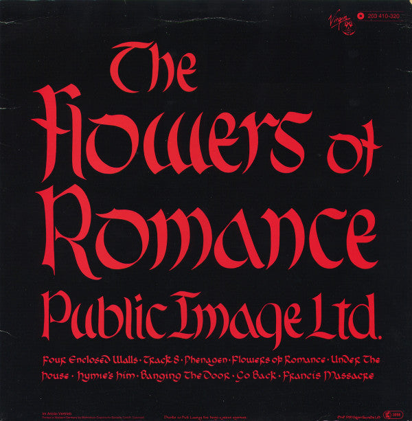 Public Image Ltd.* -The Flowers Of Romance