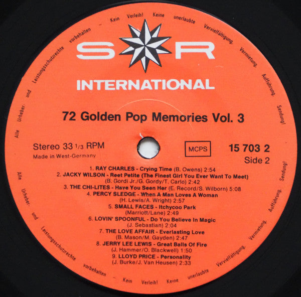 Various -72 Golden Pop Memories