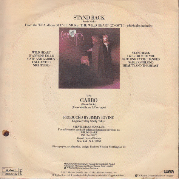 Stevie Nicks -Stand Back