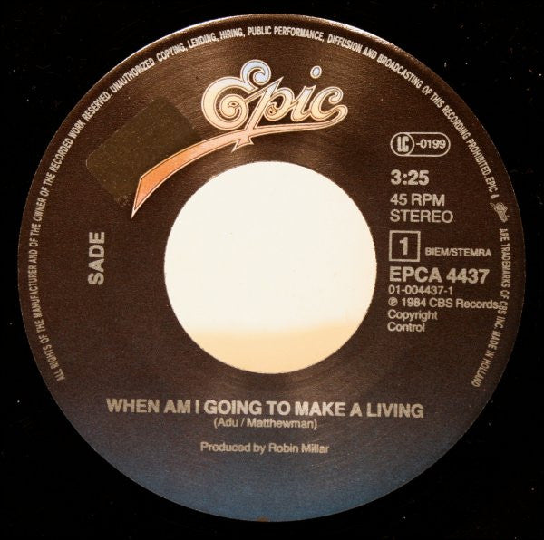 Sade -When Am I Going To Make A Living