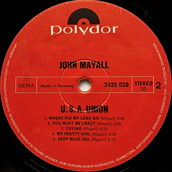 John Mayall -U.S.A. Union