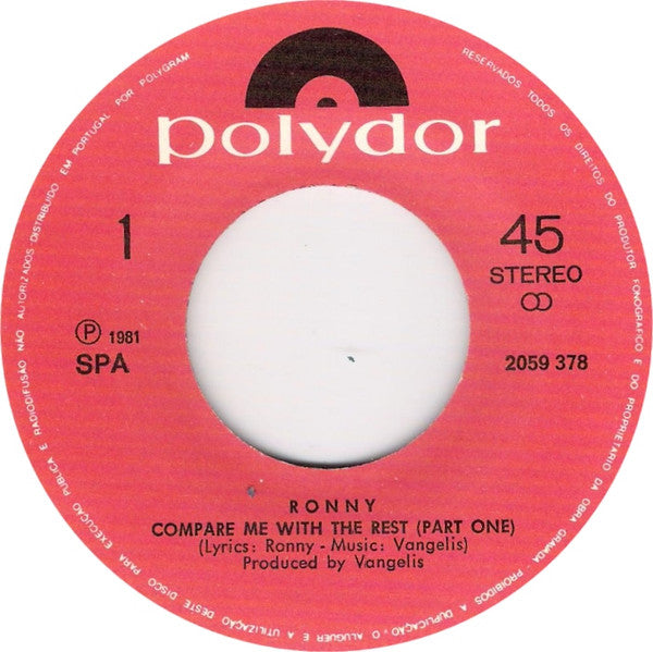 Ronny -Compare Me With The Rest