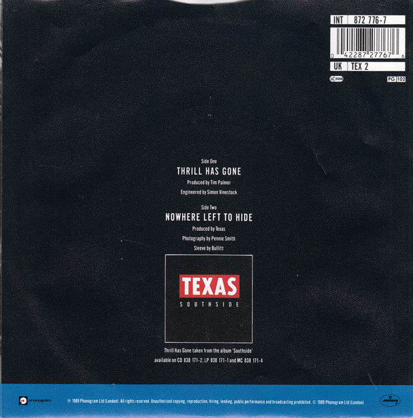 Texas -Thrill Has Gone