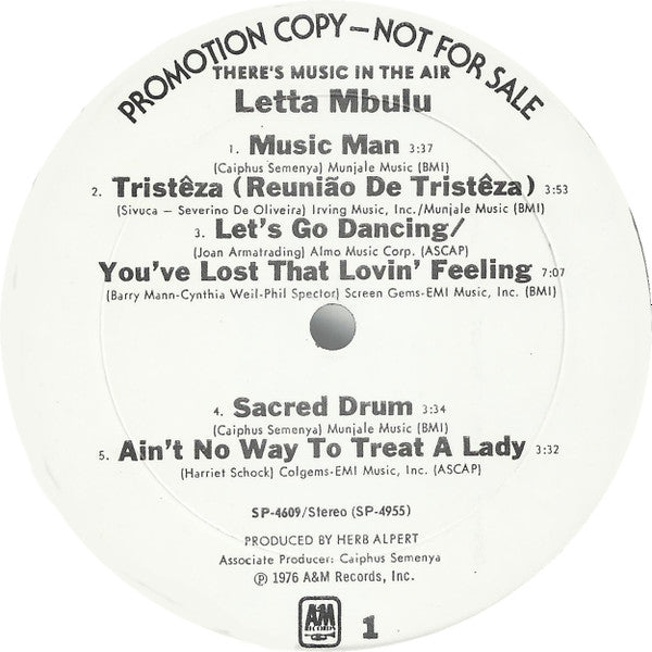 Letta Mbulu -There's Music In The Air