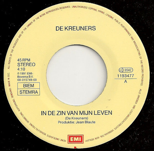De Kreuners -In De Zin Van Mijn Leven