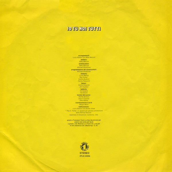 Lucio Battisti - Io Tu Noi Tutti