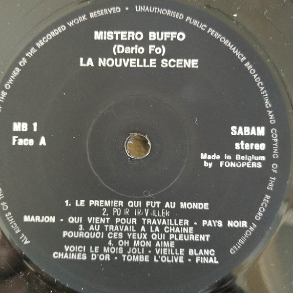 Dario Fo, Nouvelle Scène Internationale* -Mistero Buffo
