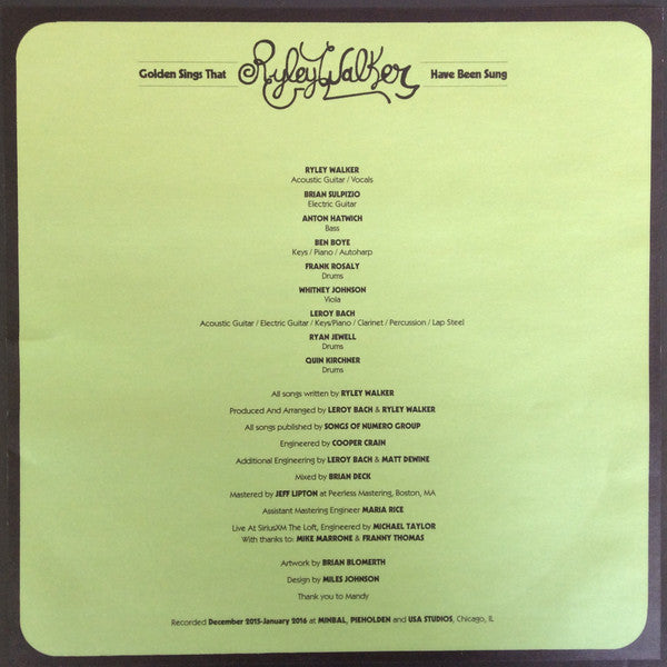 Ryley Walker -Golden Sings That Have Been Sung - Deep Cuts Edition