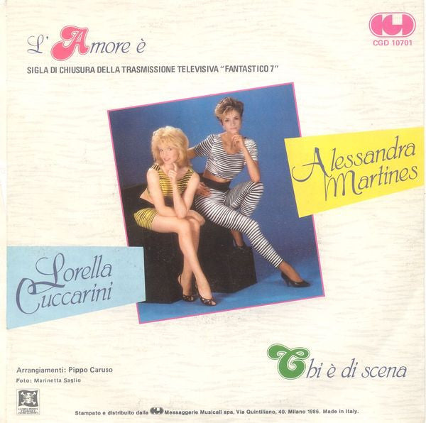 Alessandra Martines E Lorella Cuccarini -L'Amore È