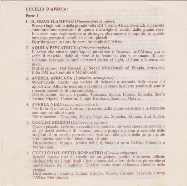 Unknown Artist -Heartbeat Of Africa - Series 2: Birdsong Of Africa