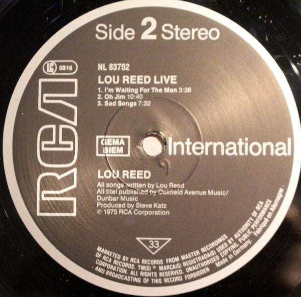 Lou Reed -Lou Reed Live