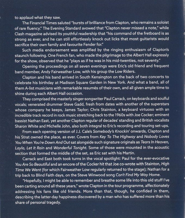 Eric Clapton -Slowhand At 70: Live At The Royal Albert Hall