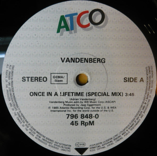 Vandenberg -Once In A Lifetime