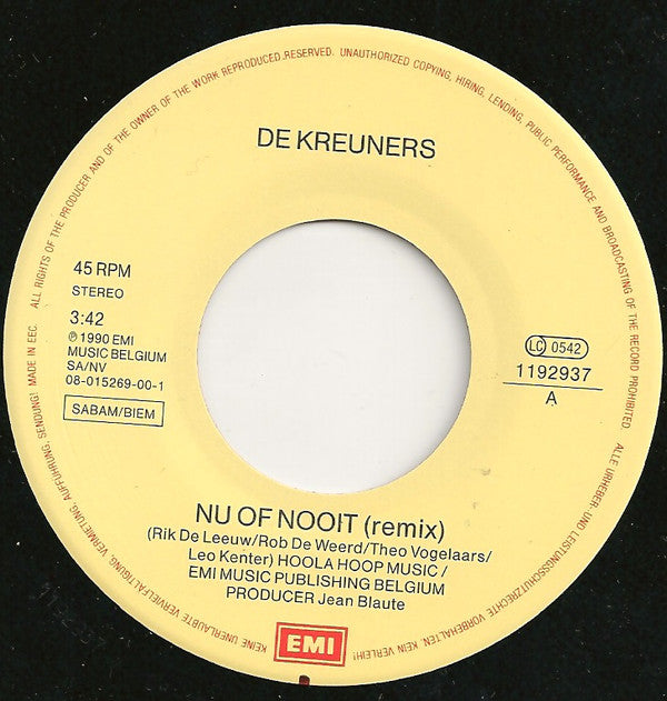 De Kreuners -Nu Of Nooit
