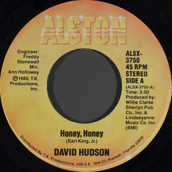 David Hudson (2) -Honey, Honey / Come On Back Baby