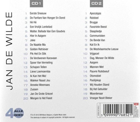 Jan De Wilde -Alle 40 Goed - Jan De Wilde