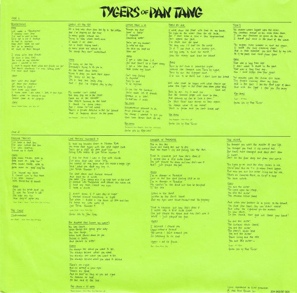Tygers Of Pan Tang -The Cage