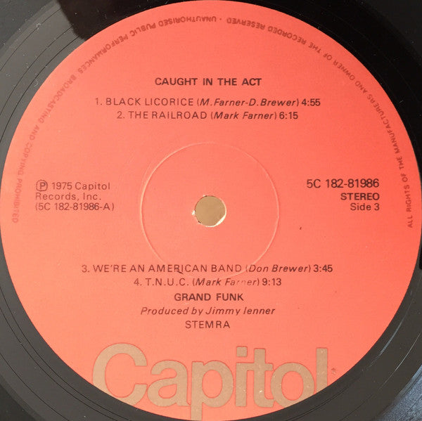 Grand Funk Railroad -Caught In The Act