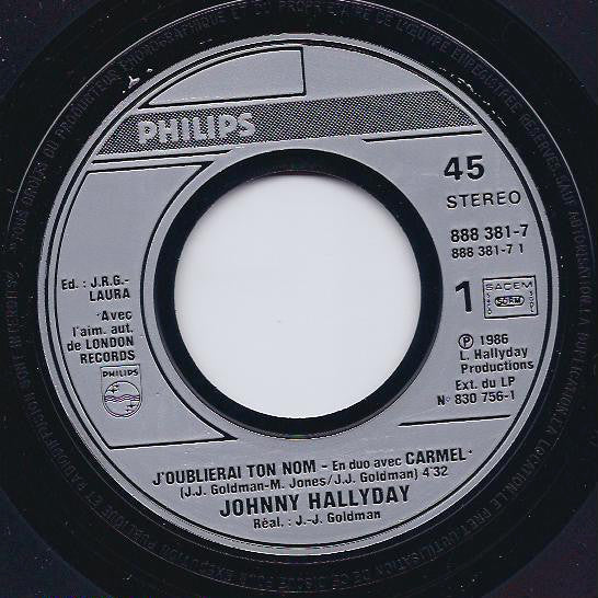 Johnny Hallyday En Duo Avec Carmel (2) -J'oublierai Ton Nom