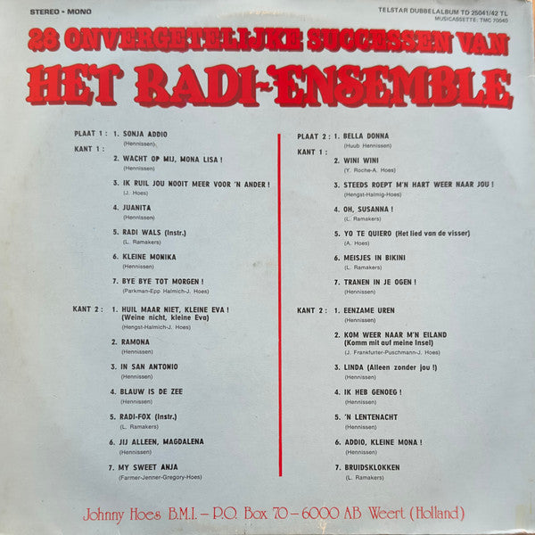 Het Radi-Ensemble -28 Onvergetelijke Successen Van Het Radi-Ensemble