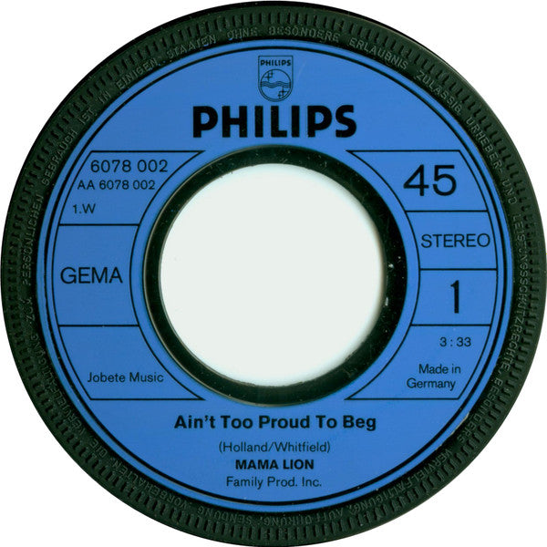 Mama Lion -Ain't Too Proud To Beg