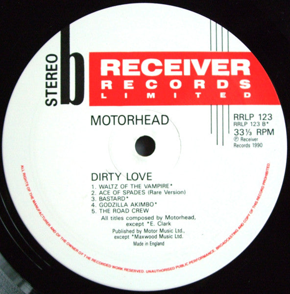 Motorhead* -Dirty Love