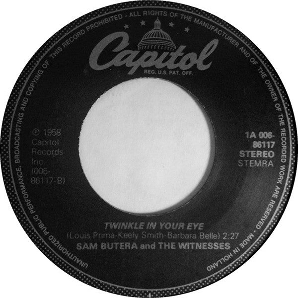 Sam Butera And The Witnesses -Bim Bam / Twinkle In Your Eye