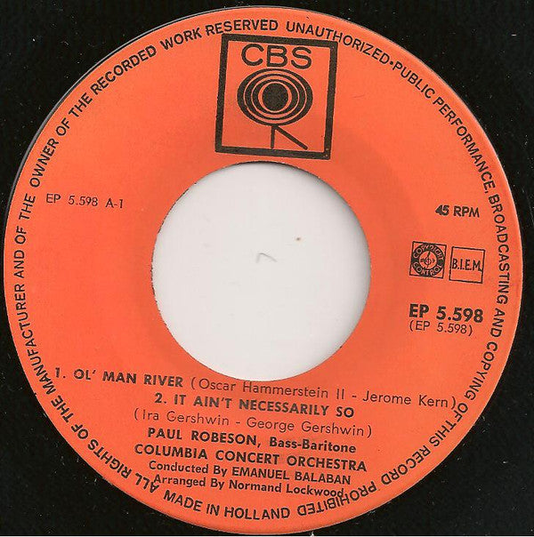 Paul Robeson -Ol' Man River