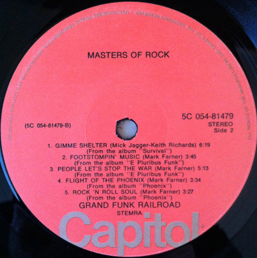Grand Funk Railroad -Masters Of Rock