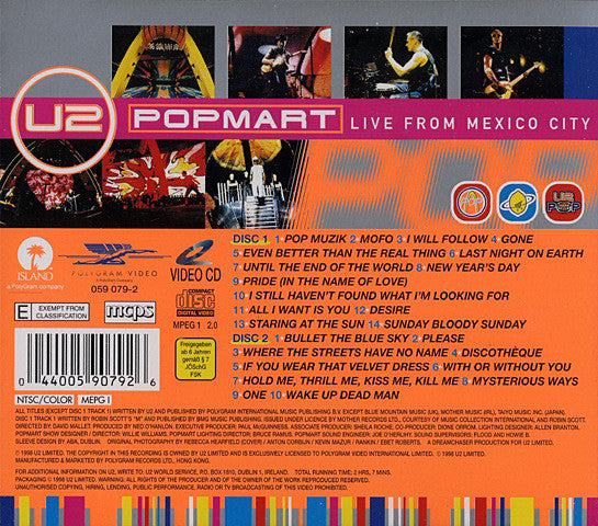 U2 -Popmart Live From Mexico City