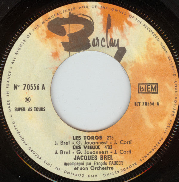 Jacques Brel -Les Toros