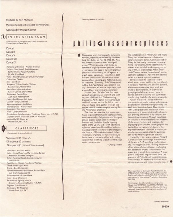 Philip Glass -Dancepieces