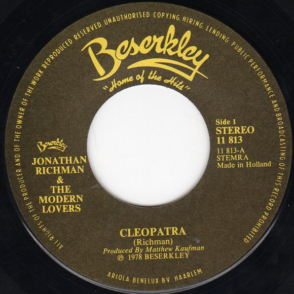 Jonathan Richman & The Modern Lovers -Cleopatra