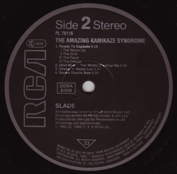 Slade -The Amazing Kamikaze Syndrome