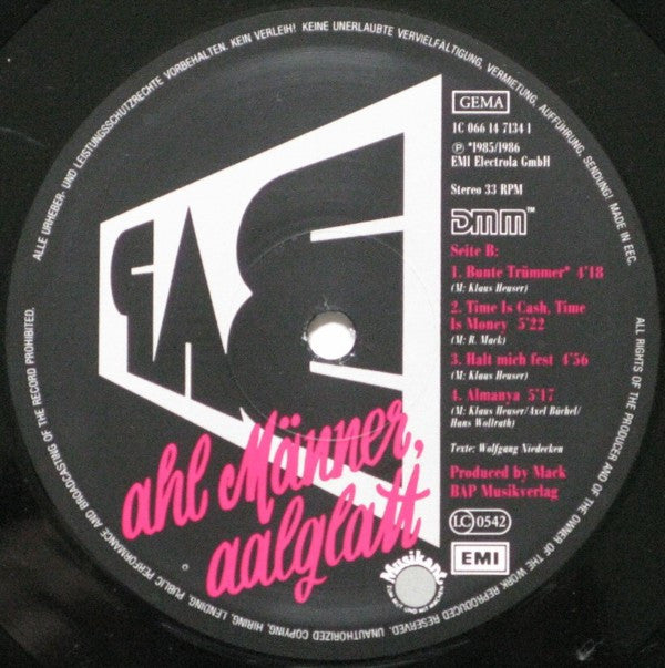BAP -Ahl Männer, Aalglatt