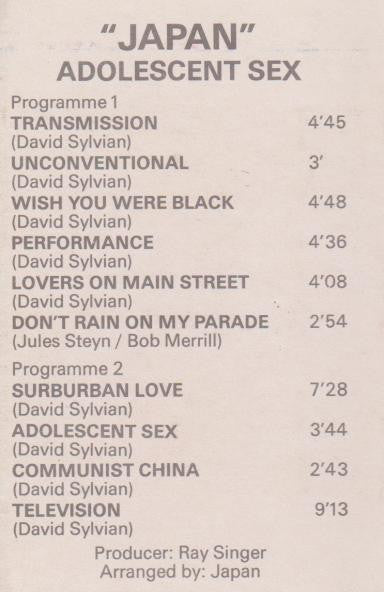 Japan - Adolescent Sex