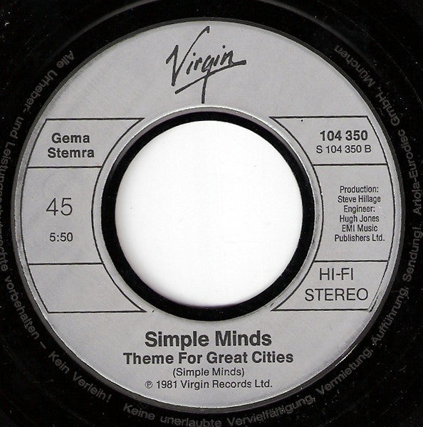 Simple Minds -Promised You A Miracle