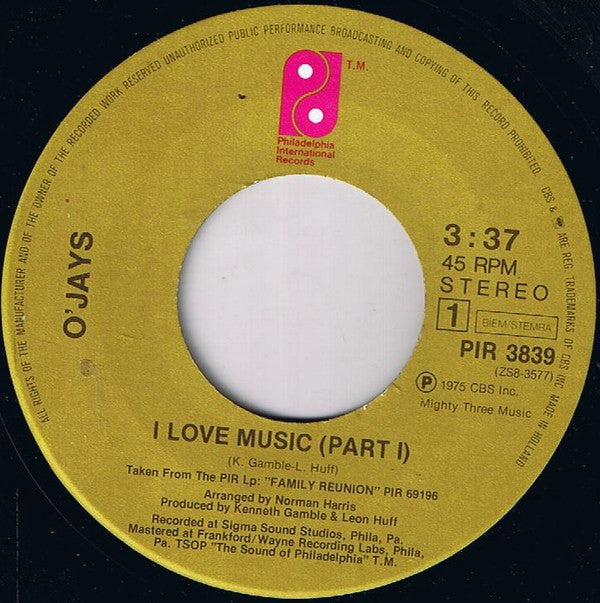 The O'Jays -I Love Music