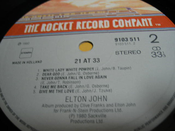 Elton John -21 At 33