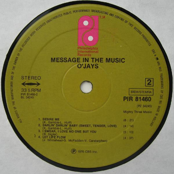 The O'Jays -Message In The Music