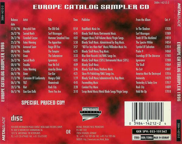 Various - Europe Catalog Sampler 1996