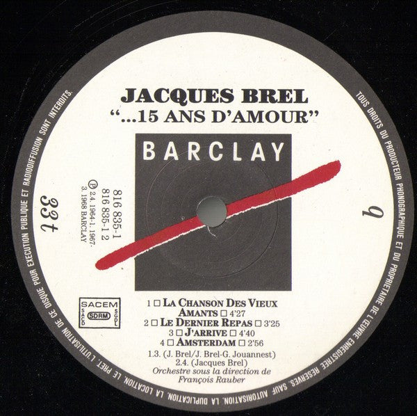 Brel* -Quinze Ans D'Amour
