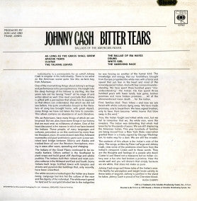Johnny Cash -Bitter Tears - Ballads Of The American Indian