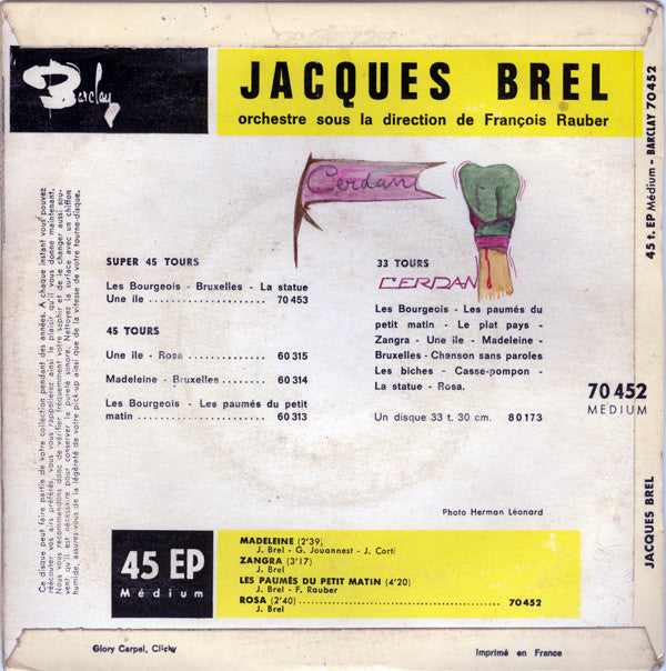 Jacques Brel - Les Paumés Du Petit Matin